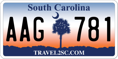 SC license plate AAG781