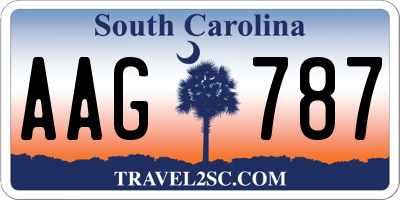 SC license plate AAG787