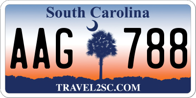 SC license plate AAG788