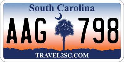 SC license plate AAG798