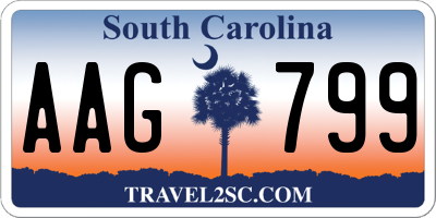 SC license plate AAG799