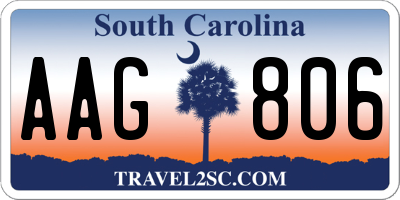 SC license plate AAG806