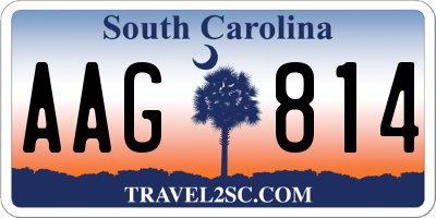 SC license plate AAG814