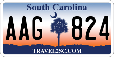 SC license plate AAG824