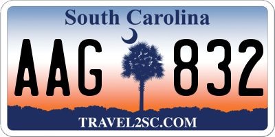 SC license plate AAG832