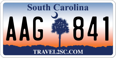 SC license plate AAG841