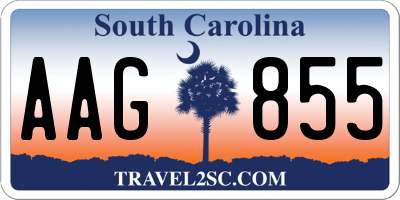 SC license plate AAG855