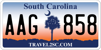 SC license plate AAG858