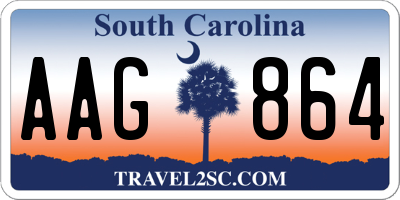 SC license plate AAG864