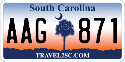 SC license plate AAG871