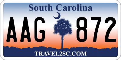 SC license plate AAG872