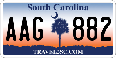 SC license plate AAG882