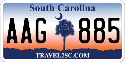 SC license plate AAG885