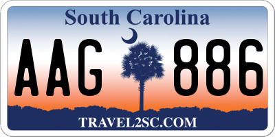 SC license plate AAG886