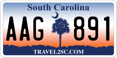 SC license plate AAG891