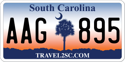 SC license plate AAG895