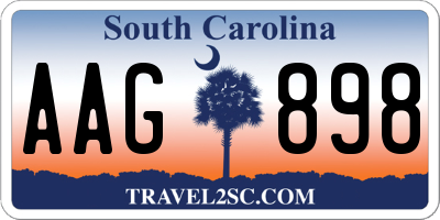 SC license plate AAG898