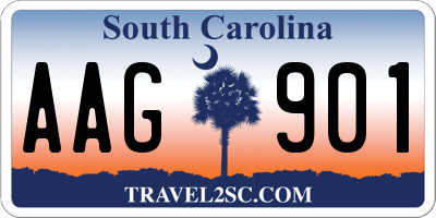 SC license plate AAG901