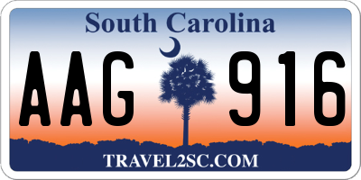 SC license plate AAG916