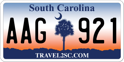 SC license plate AAG921