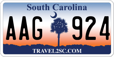 SC license plate AAG924