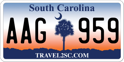 SC license plate AAG959