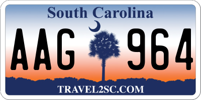 SC license plate AAG964