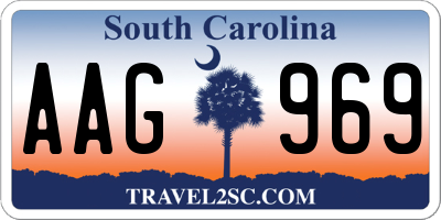 SC license plate AAG969