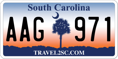 SC license plate AAG971