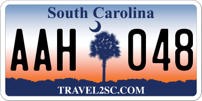 SC license plate AAH048