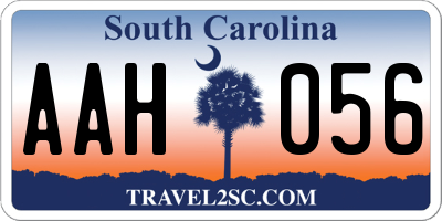 SC license plate AAH056