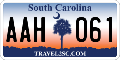 SC license plate AAH061