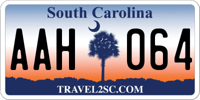 SC license plate AAH064