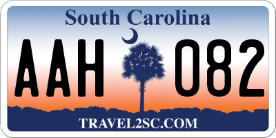 SC license plate AAH082