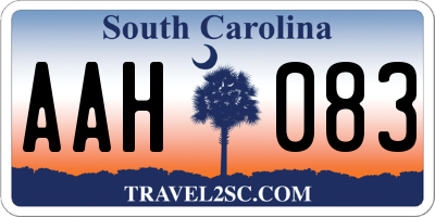 SC license plate AAH083