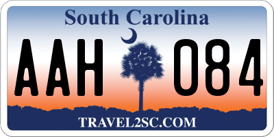 SC license plate AAH084