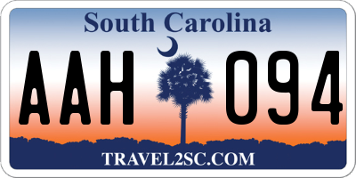 SC license plate AAH094