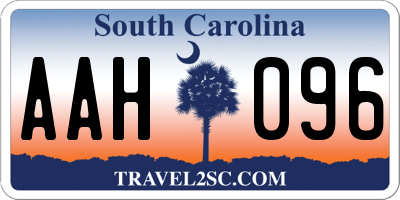 SC license plate AAH096