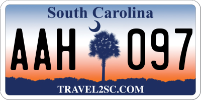 SC license plate AAH097