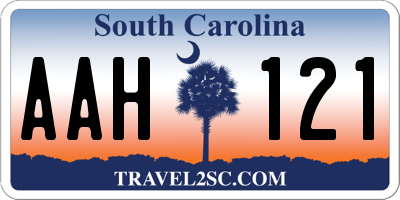 SC license plate AAH121