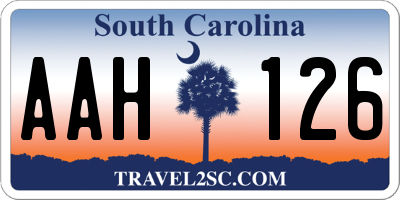 SC license plate AAH126