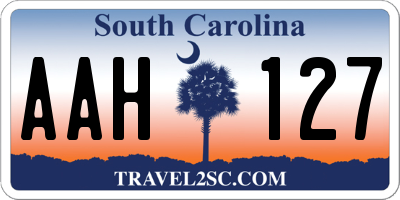 SC license plate AAH127