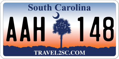 SC license plate AAH148