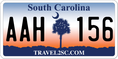 SC license plate AAH156