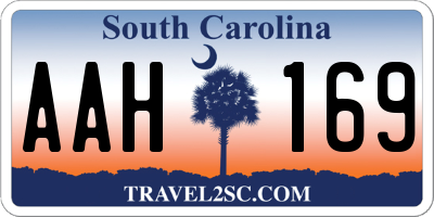 SC license plate AAH169