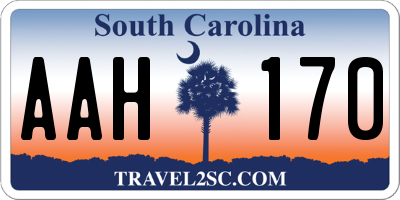 SC license plate AAH170