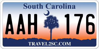 SC license plate AAH176