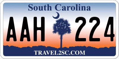 SC license plate AAH224