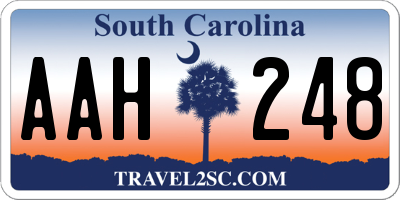 SC license plate AAH248