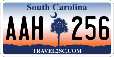 SC license plate AAH256